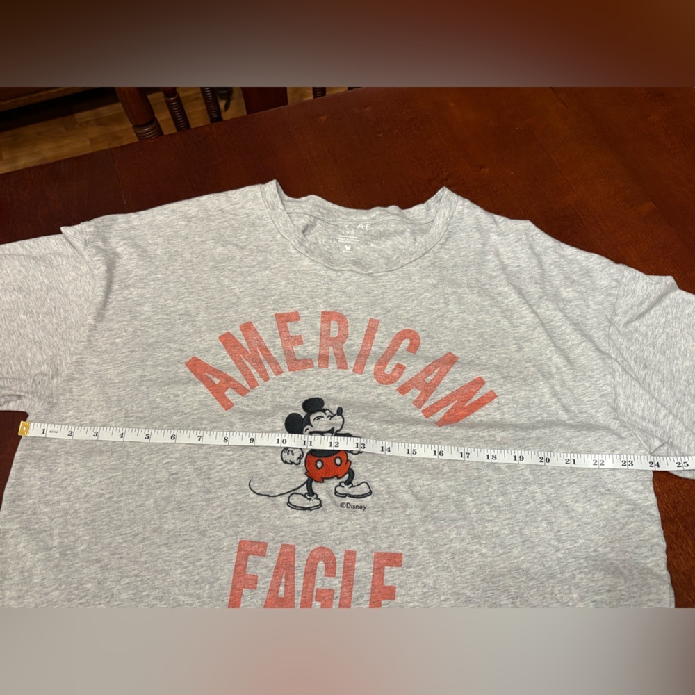 Disney x AE Mickey Mouse Oversized Men's L Embroidered Short Sleeve Tee Shirt - Picture 9 of 10